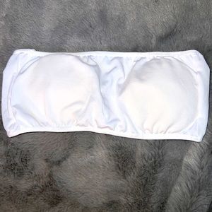 Stretchy White Bandeau Bra top SIZE 34C